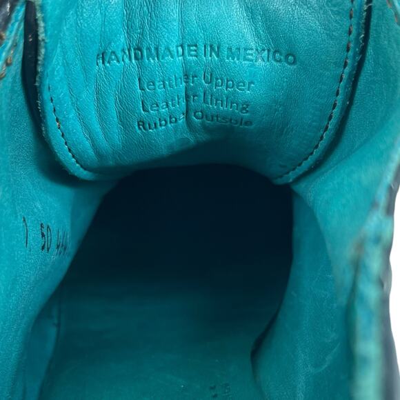 Pskaufman Crosswalk Oxford Ankle Boots Hand Paint Metallic Cap Toe Size 7 - Picture 10 of 10